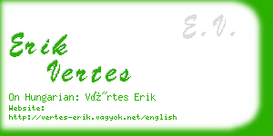 erik vertes business card